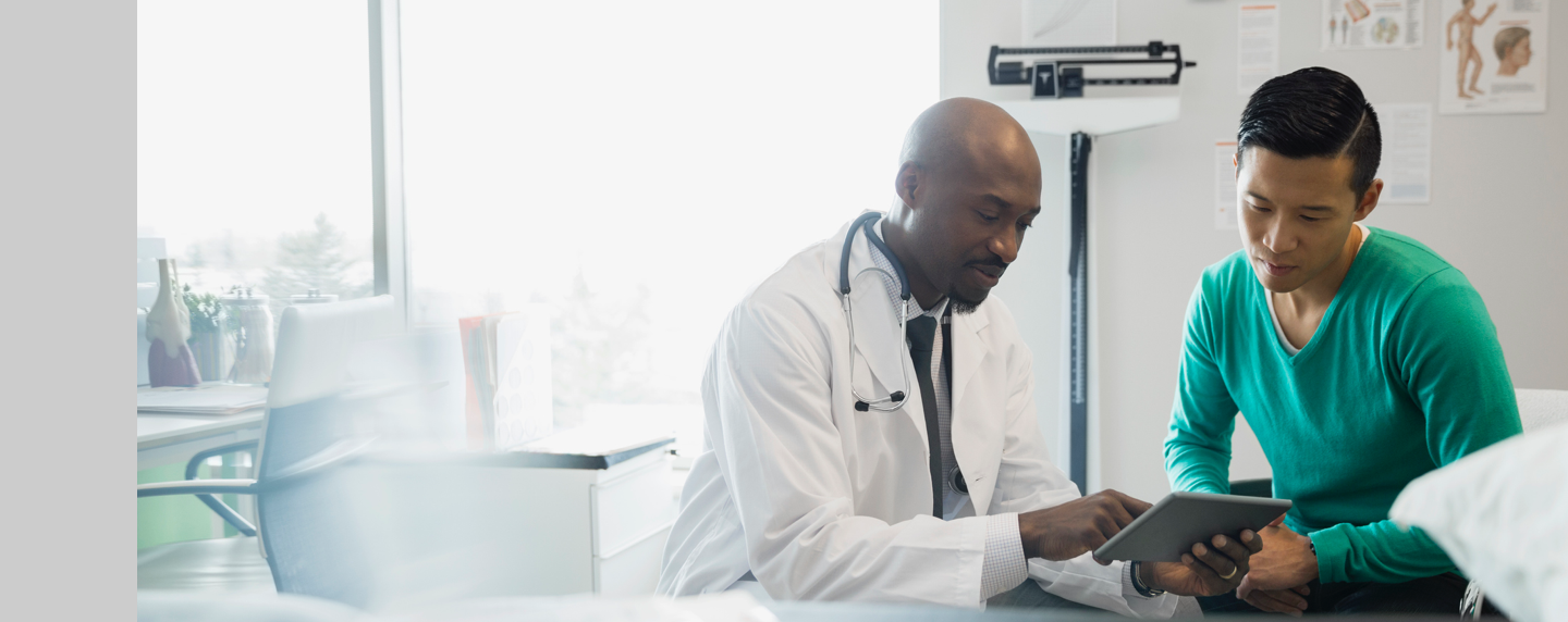 Man consulting with his doctor