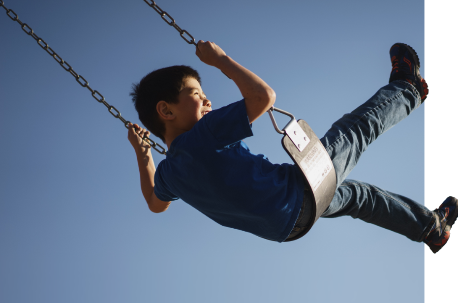 boy on swing